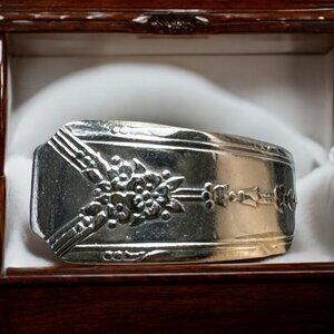 Silverware Artisan Ring Made Of Vintage Community Plate Silver Plated Spoon  8.5